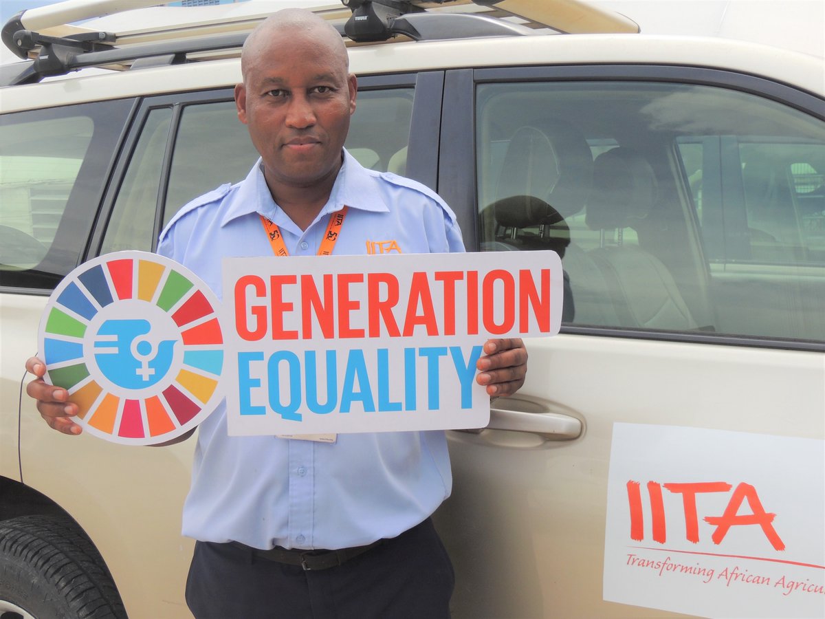 "#Equality is important for us to develop. I promote equality at my workplace by collaborating with both my female and male colleagues," Joseph Shayo, Driver/Field Assistant <a href="/IITA_CGIAR/">IITA</a> #Tanzania #InternationalWomensDay2020 #IWD2020