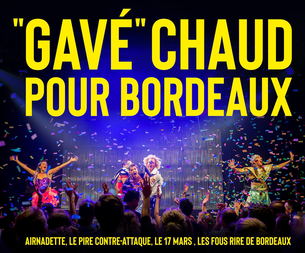 🔥🤘Are You Ready Bordeaux ?!!!

Ramène ta soeur le Mardi 17 Mars  aux Fous Rires De Bordeaux !

🎫 Tickets: airnadette.com