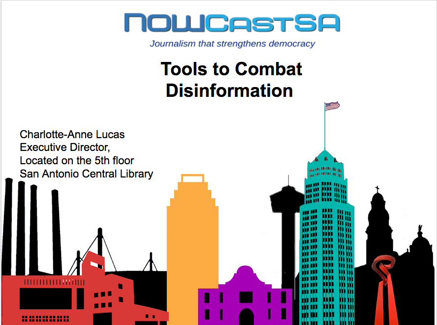 CharlotteAnne's tweet photo. My preso today on #disinformation at @UTHealthSA DentalSchool https://t.co/pIg0rvfuap w/ shoutouts to: @NewsLitProject 
@hrheingold 
@NOWCastSA 
@mysapl
@dabeard
@Poynter 
@GoogleFiber (satx)
@seniorplanet 
@GeorgeLakoff 
@misinfocon 
@RANDCorporation #TruthDecay
@infodemicblog https://t.co/uN3PdaydEb