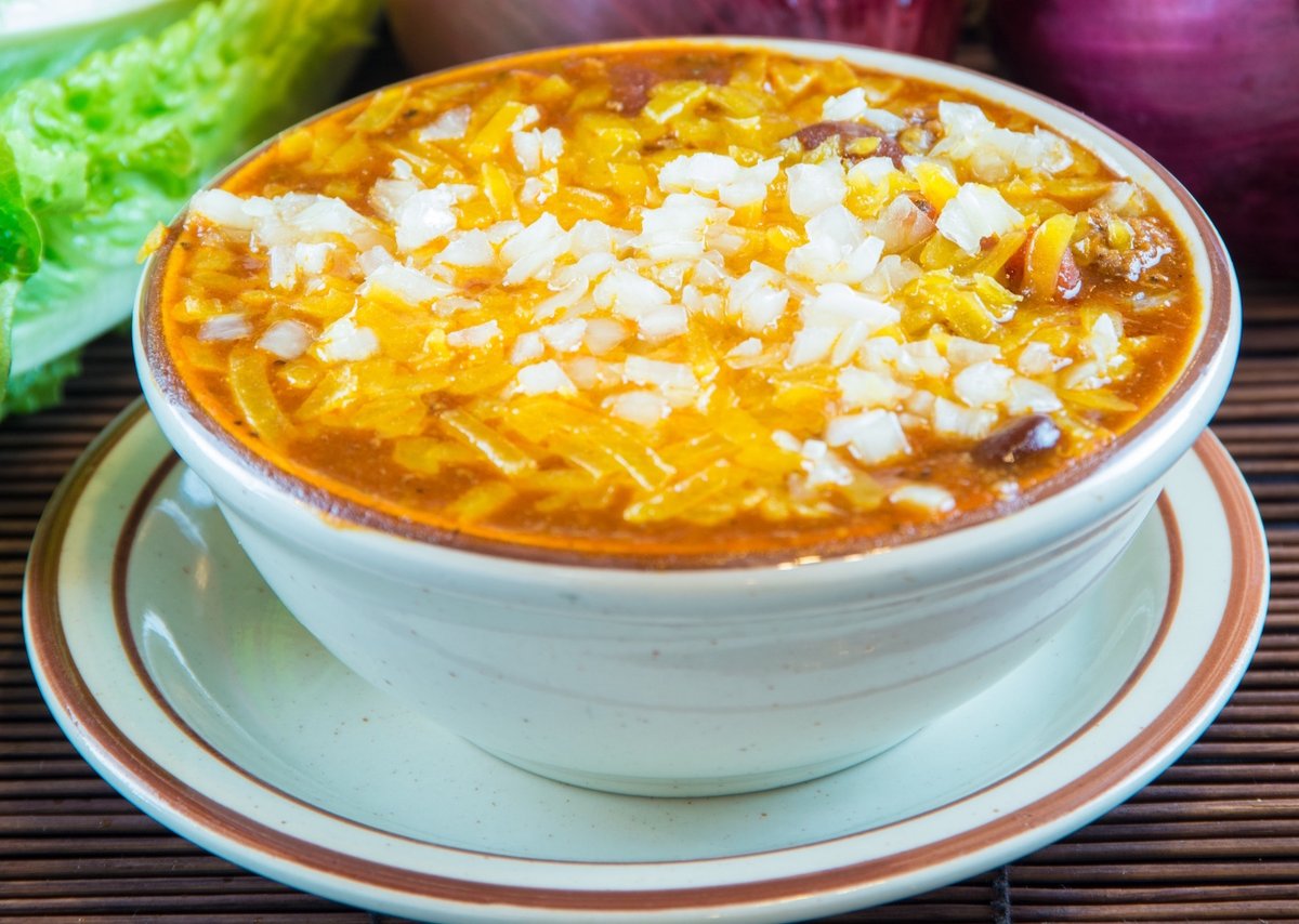 Homemade chili at Young's Jersey Dairy.  Tops yours off with our Farmstead Cheddar Cheese!