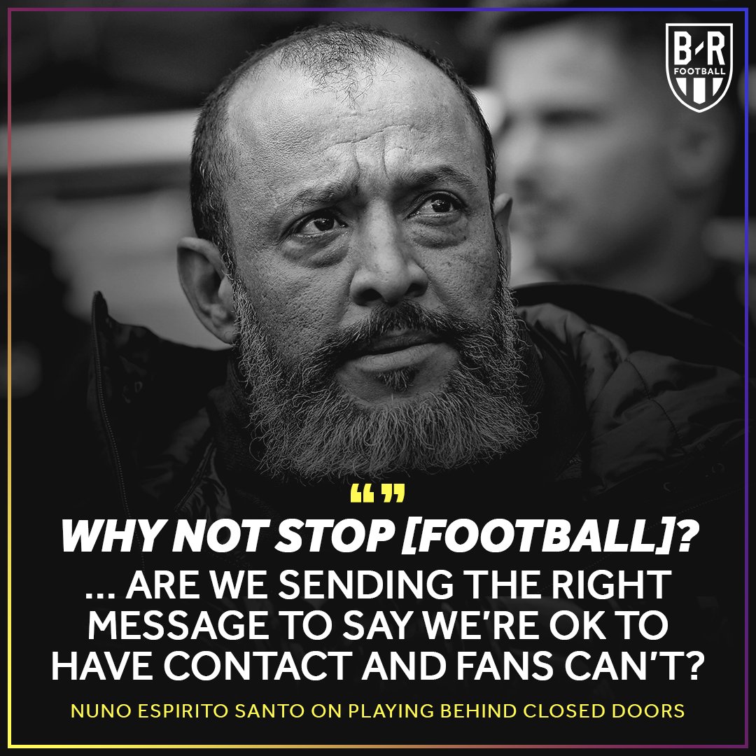 brfootball's tweet photo. Nuno Espirito Santo and Pep Guardiola don't want to play behind closed doors https://t.co/YOlkfKjt8K
