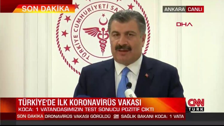 Sağlık Bakanının, gecenin bu saatinde bu şekilde bir açıklama yapması, durumun önemini çok iyi özetlemektedir.

#coronavirus #Corona #VirüsTürkiyede