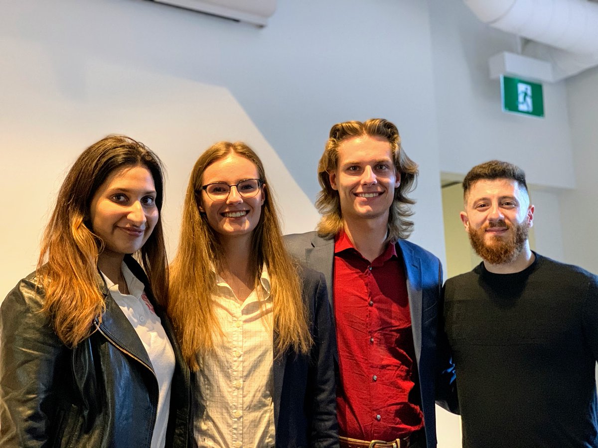 UofTEshipCentre's tweet photo. And, the #StartupSlam 2020 winners are.... Thomas and Sylvia Gehring who rapped their way to stardom about their new BBQ grill accessory. That was a lot of fun. #UofTEntWeek https://t.co/c2t3tww01v