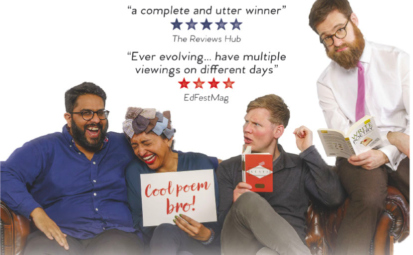 COMEDY. SPOKEN WORD.

JOKES. POEMS. 

Who wins? You decide. 

★★★★★ The Public Reviews
★★★★★ The Latest 
★★★★★ The Argus 

komedia.co.uk/brighton/comed…