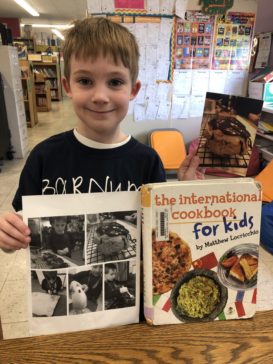 ms_guglielmoLIB's tweet photo. Proud pictures to share! Only in first grade and he’s already mastered the cream puff recipe! Very impressive😁— Our cookbooks are for everyone to enjoy! #library @BarnumWoods @emeadowschools @jim_mendonis @frank_lukasik https://t.co/AzupBe06Ak