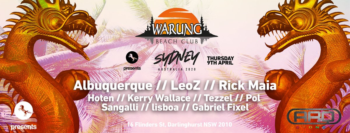 S*A*S*H is proud to bring the renowned <a href="/warungclub/">warungclub</a>  experience to <a href="/ARQsydney/">ARQ Sydney</a> in April

Presale tickets on sale now: bit.ly/2TByF9n

★ Warung Club Sydney ★