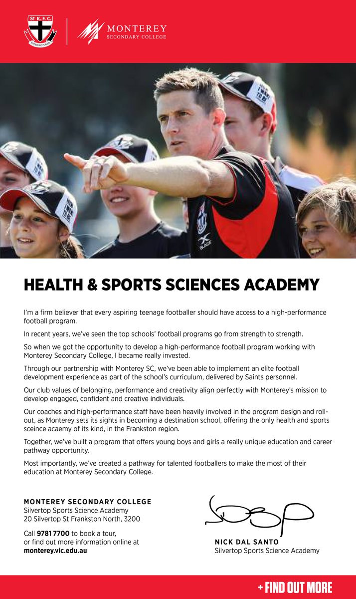 Monterey_SC's tweet photo. It's so exciting to be building the new Silvertop Sport Science Academy with our friends at @stkildafc. Come to our Open Night next Monday March 16 to learn more! https://t.co/Zr3JugNQ4C