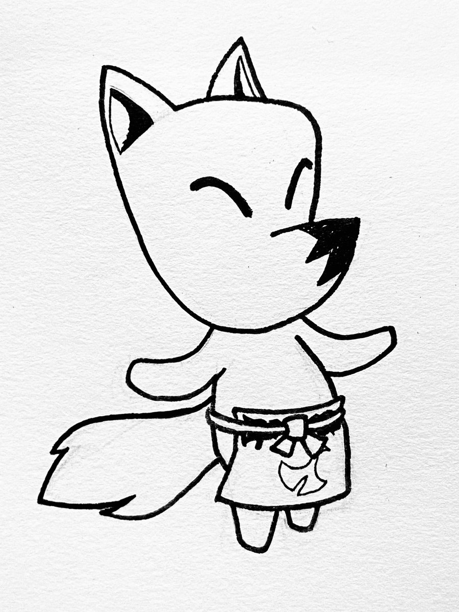 GB_COMICS's tweet photo. Inadvertent fox theme today. Izzy’s drawn a Ninetales, one of the most elegant Pokémon. And I’ve done Redd, who sells the forged paintings in #animalcrossing #DrawLent https://t.co/vHQB20R40L