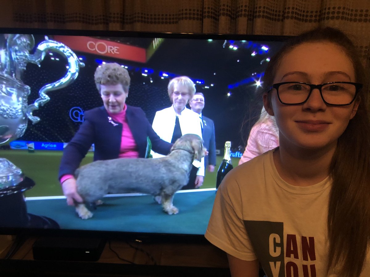 safc76's tweet photo. @Crufts My Maisie happy with the result!!! https://t.co/M5IIPpfFA8