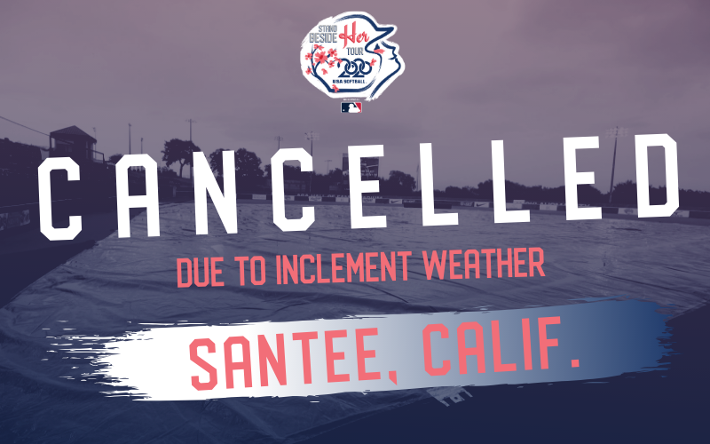 USASoftballWNT's tweet image. We are disappointed to announce that due to inclement weather in the San Diego area that our exhibition doubleheader tonight against @CSUNSoftball and @AztecSoftball has been cancelled.

go.teamusa.org/38ALQwt