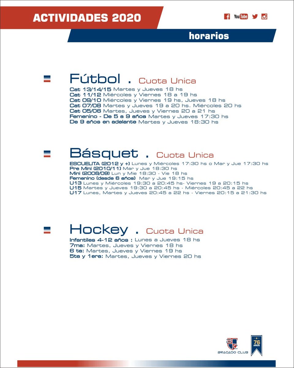 BragadoClubOK's tweet photo. 🇳🇱 Horarios temporada 2020
Te esperamos por el Club!!!!💪 https://t.co/RHYHgqMRjH