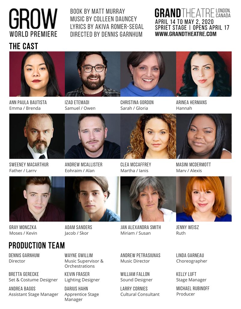 Check out the incredible team that has been assembled to bring <a href="/GrowMusical/">Grow 🌿🎵</a> to life at <a href="/thegrandlondon/">Grand Theatre</a> this April! You don't want to miss these incredible artists, so get your tickets now! grandtheatre.com/event/grow