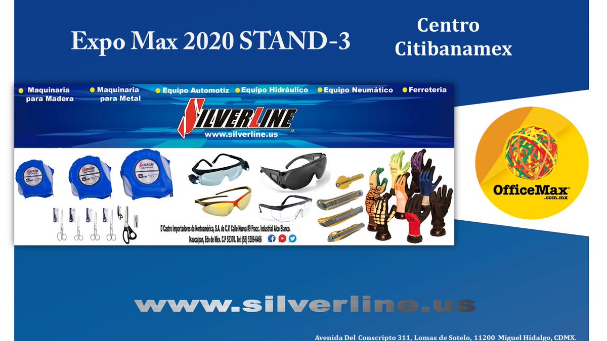 silverlineus's tweet photo. Expo-Max 2020 #SILVERLINE #VIRUTEX 👨🔧⚙️🇲🇽️
STAND-3 CENTRO CITIBANAMEX https://t.co/mLQnCdRz8T
