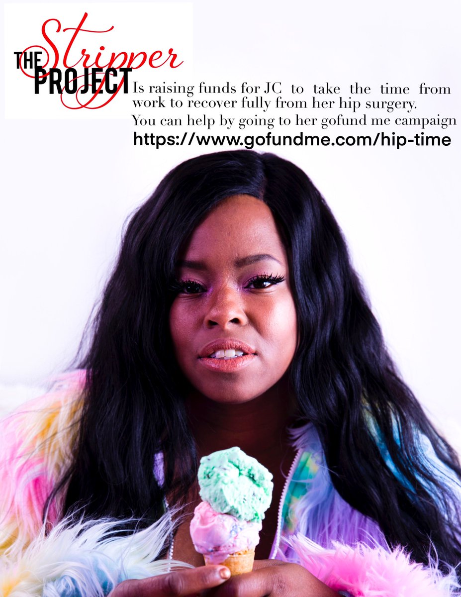 projectstripper's tweet image. Please help us raise funds for our dear friend &amp;amp; impeccable human @sexyjcblack. She is having hip surgery and needs to take time off from work to heal fully. You can donate at 
buff.ly/2uZP2nS
Photo @chipslip27 
#sexyjcblack #thestripperproject #tsp #gofundme #hipsurgery