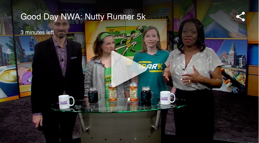 MySparkFDN's tweet photo. We loved being on @KNWAFOX24's Good Day NWA this morning to talk about the Nutty Runner 5K! ☘️

Check it out: https://t.co/CYmkL2adNS

#NuttyRunner5K #ExpFayMyWay #FayetttevilleAR #GoodDayNWA @CHbrewery @TheJaclynHouse @jasonsuel https://t.co/NT2kRpJa7H