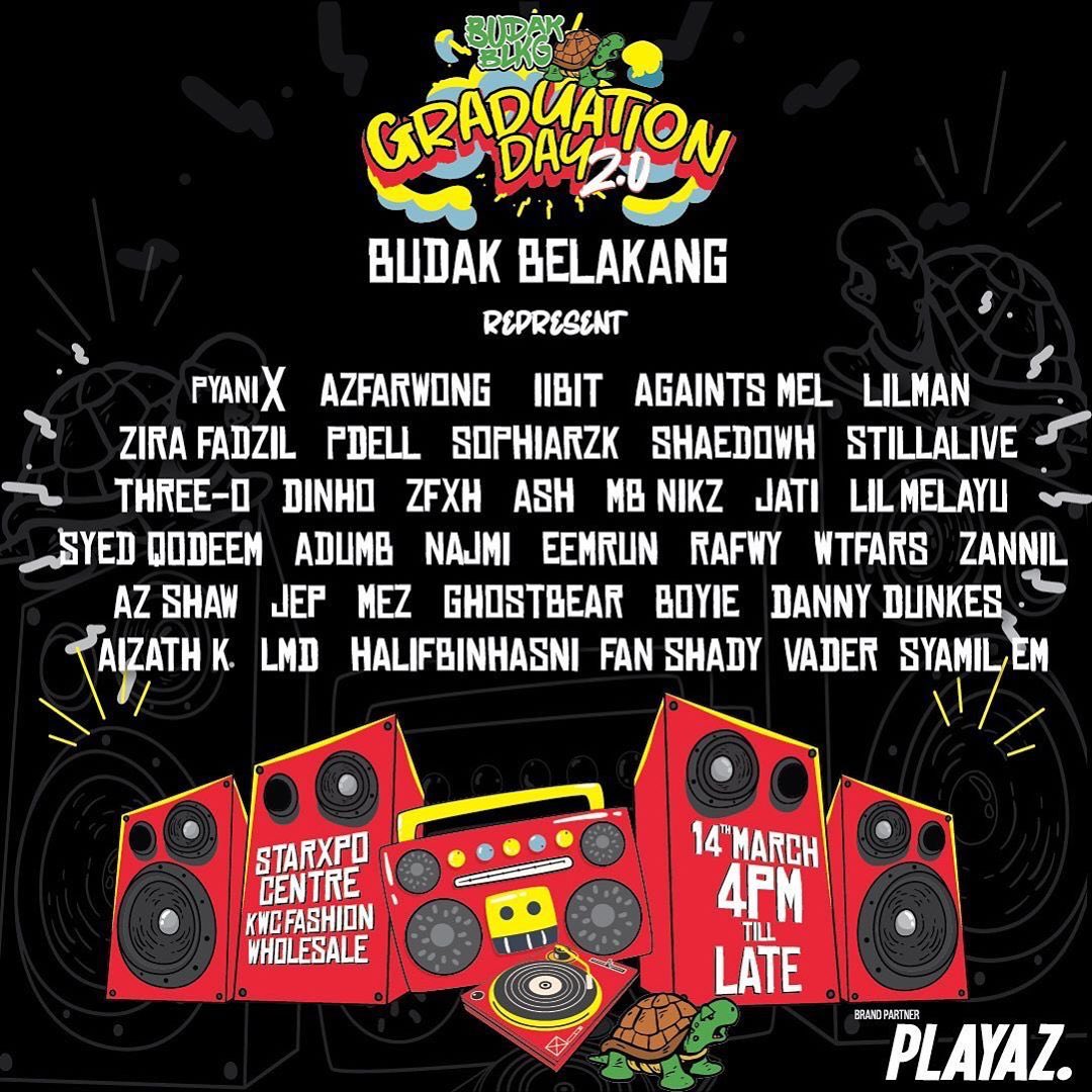 also if yall see me with the bois at the <a href="/BudakBelakang_/">Budak Belakang</a> event come holla or say hi or if yall are as socially inept as me just throw up a peace sign fr this SATURDAY 14/3 4PM sampai lepas curfew kau