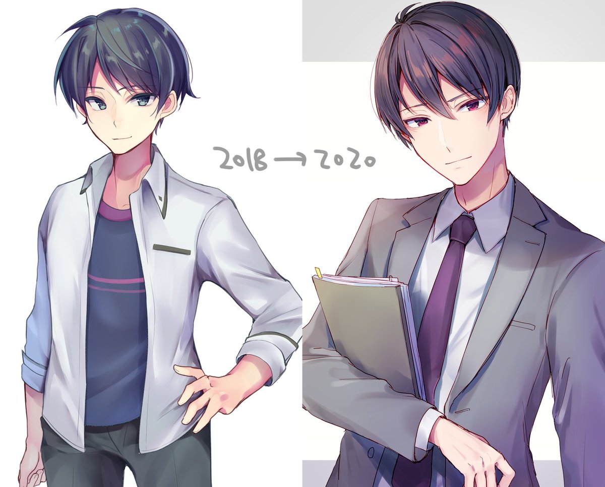 男女の描き分け苦手だったので地味に研究したりしてたんですヨ だいぶましになった ももいろねのイラスト