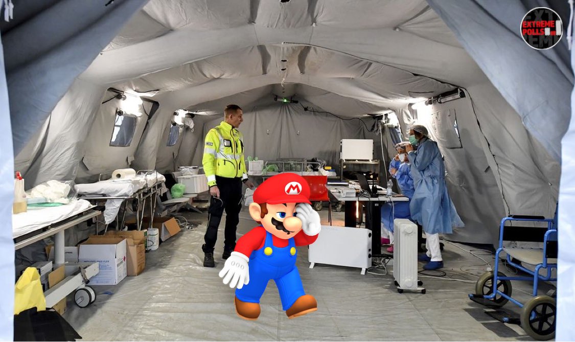 An under the weather Super Mario (the plumber) quarantined and tested for the  #coronavirus/  #COVID19 in his native Italy!