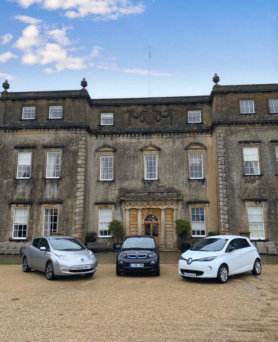 Quick coffee stop at <a href="/Stoneaston_park/">Ston Easton Park</a> before cruising the Mendips in three <a href="/drivegreenuk/">Drive Green</a> EVs today 🍃