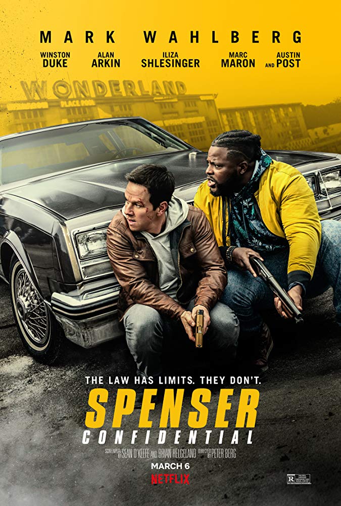  #SpenserConfidential (2020) so idk i didn't like this movie, i found it at times boring and long even though it started really strong. It is very tonally confusing and doesn't really know what it wants to be. It's really not funny and the action is fun. The cast is good tho.