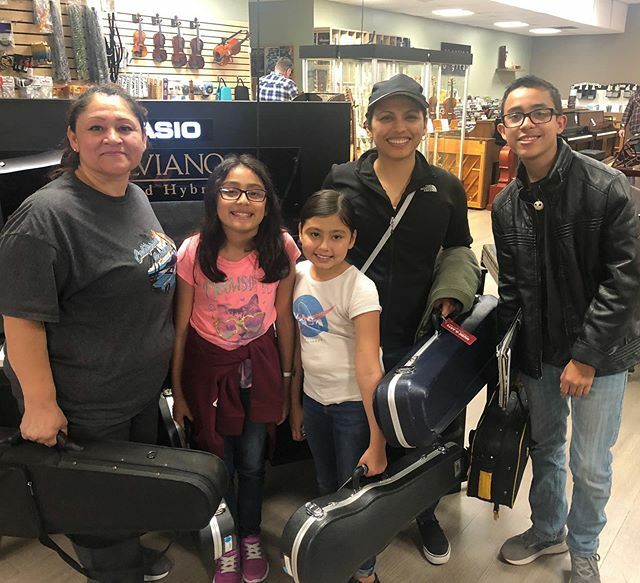 A family that plays together stays together! The Perez Family is all smiles after adding a couple more rental violins to their family. YES! We do rent year round! ift.tt/2U7wbQn