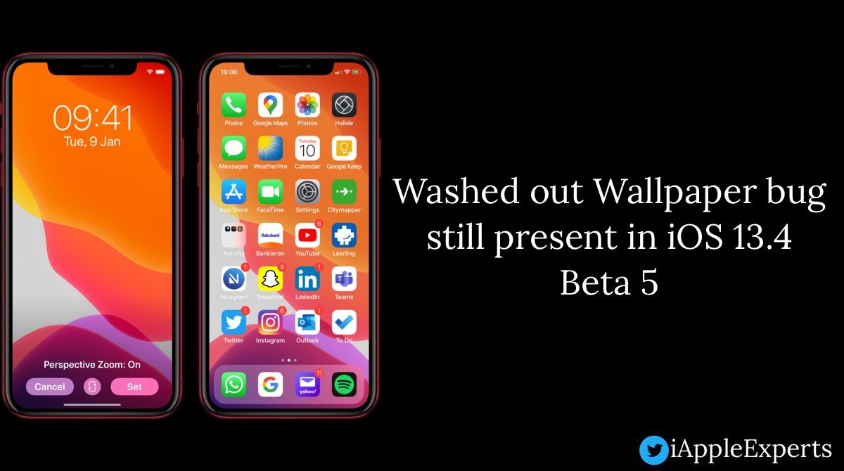 TheTechCloud_'s tweet image. Bugs Discovered so far on the latest iOS13.4 Beta 5

The Washed out Wallpaper bug is still present in iOS13.4 Beta 5.

We will dive further in the OS now and will keep you up to date on new bugs we discover. 

#Apple #iOS134DevBeta5 #iOS13Beta5 #iOS134