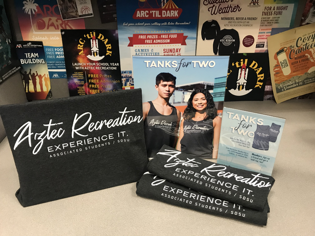 Member, get a tank top for you and your friend! Right now, when you sign up your #swolemate for ARC membership, you will both receive this free, limited-edition Aztec Recreation tank top🤝! #AztecRec #SDSU