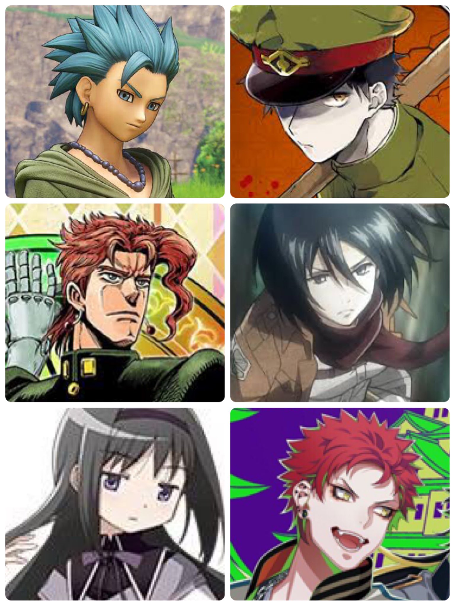 春井 推しがちなキャラクターの特徴 黒髪 短髪 赤目 主人公気質 クール なんでも好きですがこんな感じ 歴代推し達並べました 好きしかいない幸せだな T Co 0stg7skdaj Twitter