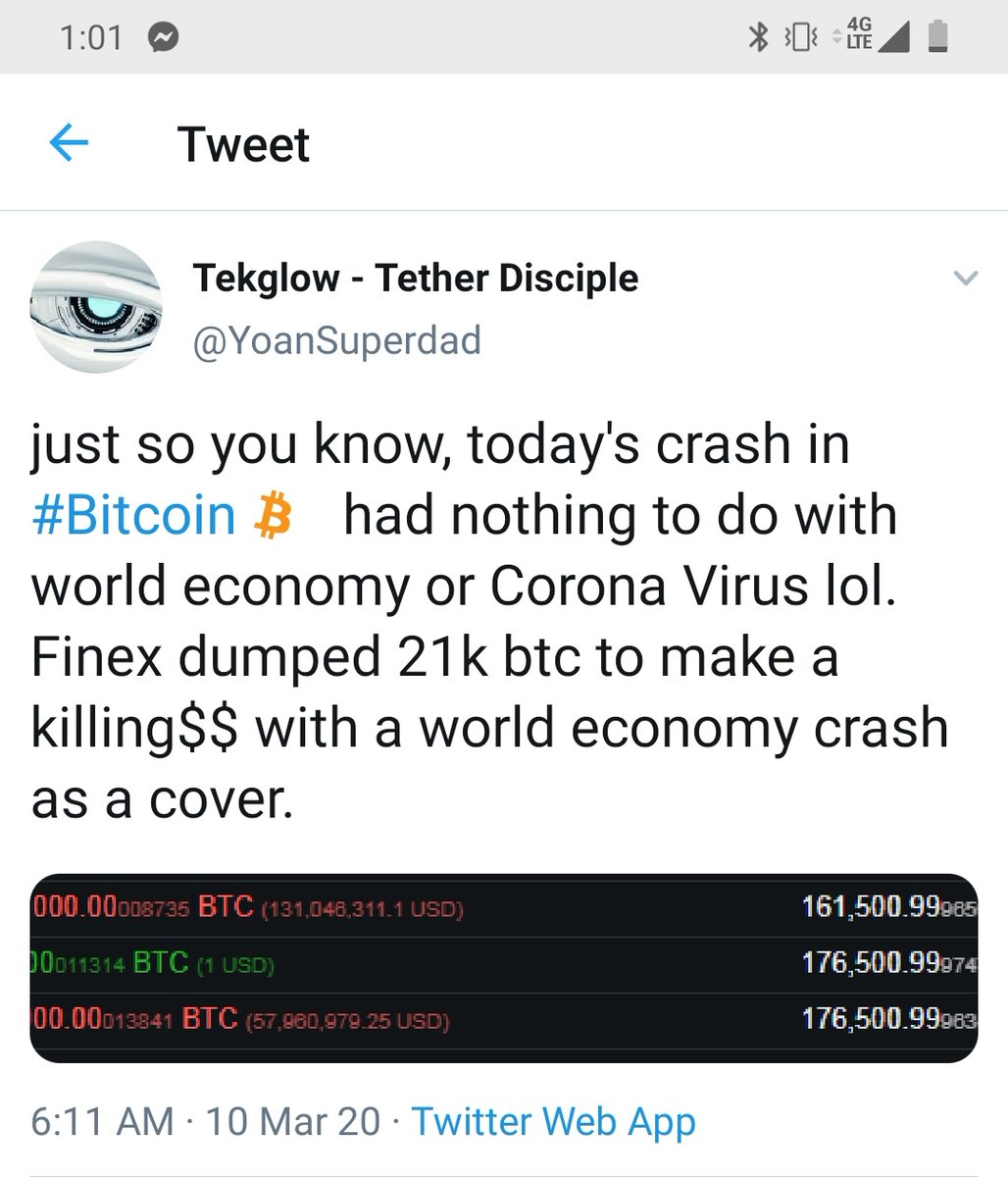 JamieVeach7's tweet photo. @truecrypto @YoanSuperdad. Good house keeping yes. A fool and his money no. Market manipulation to make a killing and reset everything before May pure and simple. I suggest you talk to my friend Tekglow the Tether Disciple to follow the money before it happens. https://t.co/QIczvqTFyH