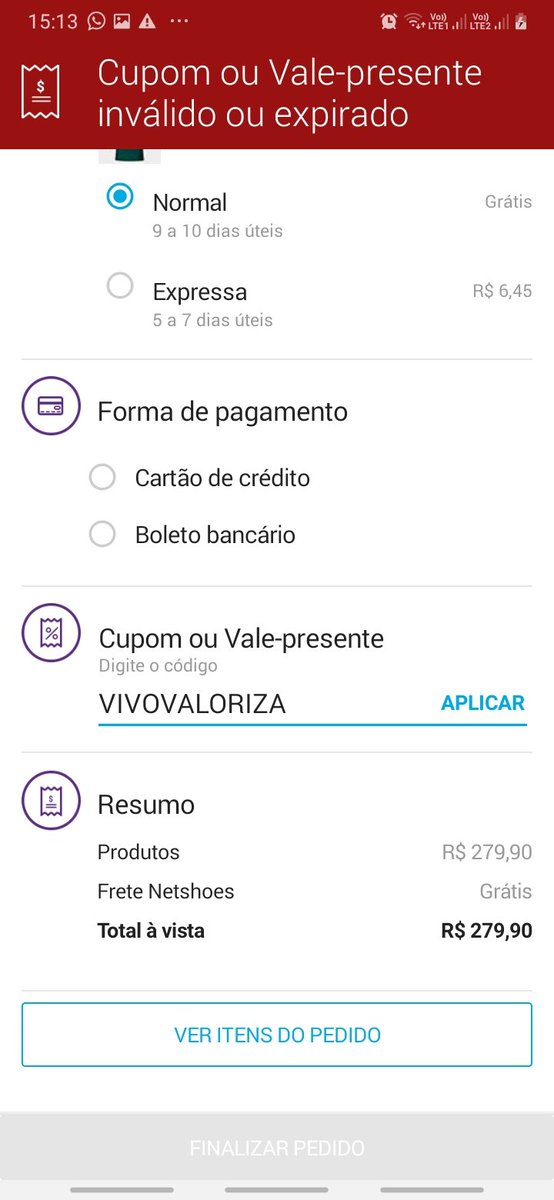 netshoes vale presente