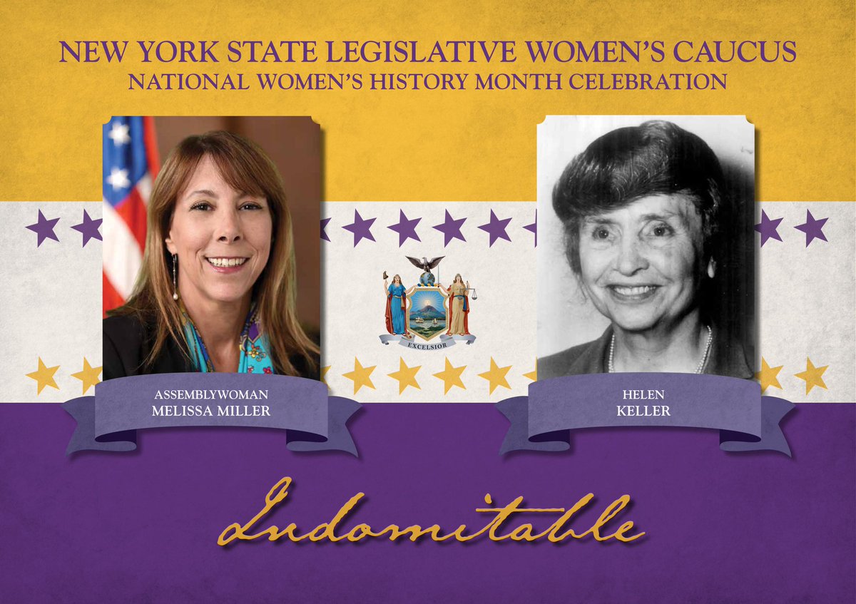 Highlighted by Assemblywoman Missy Miller for Women’s History Month is Helen Keller, an “Indomitable” suffragist! #womenshistorymonth #whm2020 #womenshistorymonth2020 #helenkeller #womenlead #suffrage #educator #suffragist #herstory #nyslwc #nyslegislature