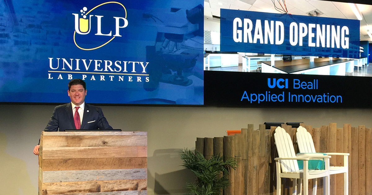 <a href="/StarrIrvine/">Bryan M. Starr</a> helped welcome hundreds to the <a href="/ulpirvine/">University Lab Partners 🔬</a> grand opening last week. Learn more about Orange County's first wet-lab incubator here: ow.ly/10Zu50yE3Yt #lifescience #medtech #startup