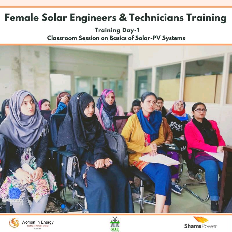 PkWomenInEnergy's tweet photo. In celebration of #IWD2020, #ShamsPower & @PkWomenInEnergy held our second "Female Solar Engineers & Technicians Training" conceptualized by Rehana Aziz (SHEinEnergy).
Day-1 comprised of classroom training. We've more planned for next two Saturdays, so stay tuned!
#WomENERGY2020 https://t.co/dr4AdfKEdQ