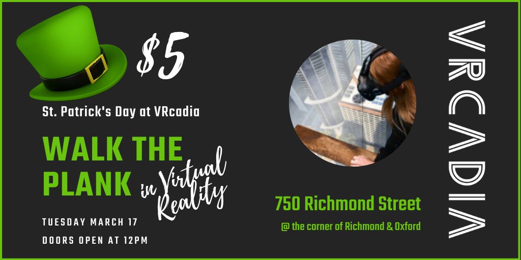 VRcadia (@vrcadiatech) on Twitter photo You know we had to do something awesome for St. Patrickās Day in #LdnOnt šš Walk the Plank! March 17 ⢠$5 <a href="/Downtown_London/">Downtown London</a> #getDTL <a href="/London_Events/">londononevents4u</a> You know we had to do something awesome for St. Patrickās Day in #LdnOnt šš Walk the Plank! March 17 ⢠$5 <a href="/Downtown_London/">Downtown London</a> #getDTL <a href="/London_Events/">londononevents4u</a>