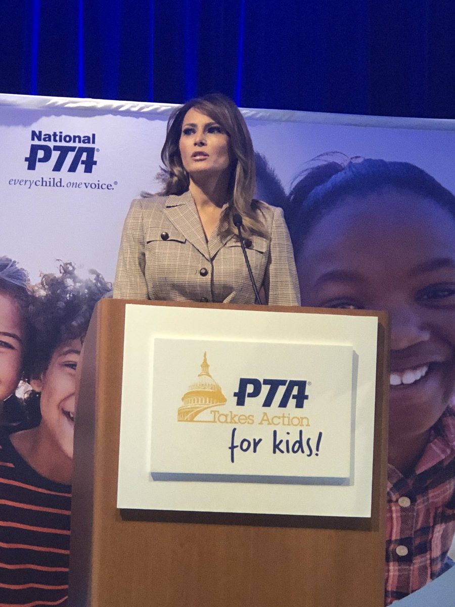 JudeBruno's tweet photo. Thank you @FLOTUS for addressing the attendees @NationalPTA #LegCon2020. https://t.co/TRRdLjegN4
