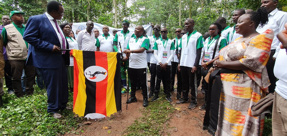 ForestryMgt_MWE's tweet photo. Today: 
The Minister @min_waterUg Hon. Sam Cheptoris launched #UWEW20 walk in Mabira CFR. A team will walk from Mabira to R. Rwizi 10-20th March 2020. The purpose is to create awareness on the need to conserve the environment. https://t.co/J3ngqEzS6j