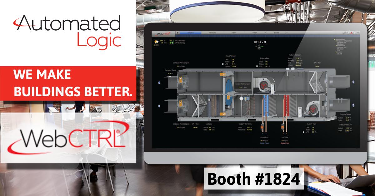 AutomatedLogic's tweet photo. Planning to attend #NFMT20 in Baltimore, March 17-19? Visit us in Booth #1824 to experience live demos of our WebCTRL building automation system. https://t.co/qGc7el4DW8