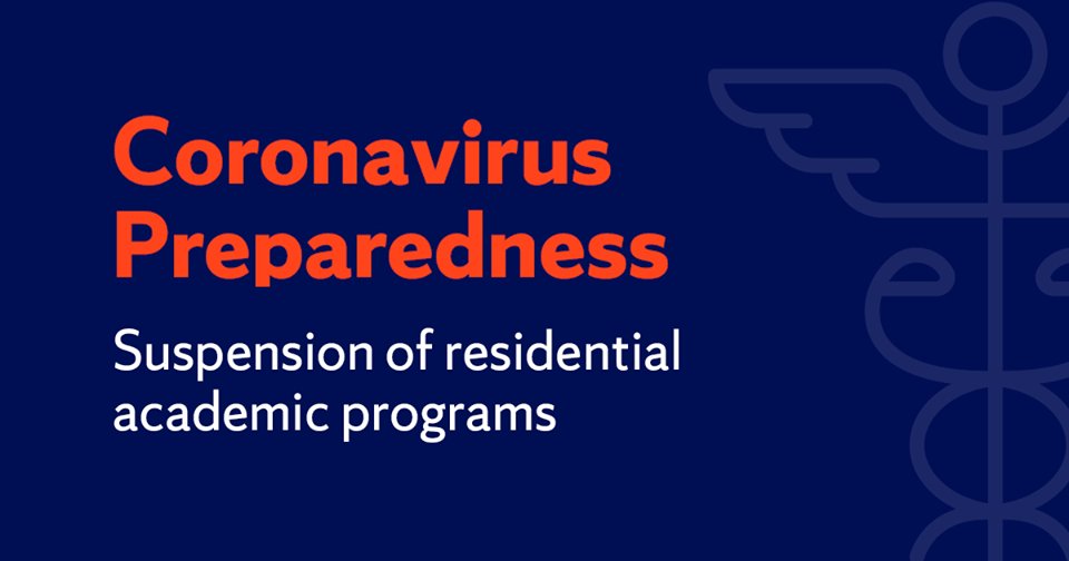 SU has suspended residential instruction as of Friday, 3/13 until at least March 30. See the official announcement here: news.syr.edu/blog/2020/03/1…
