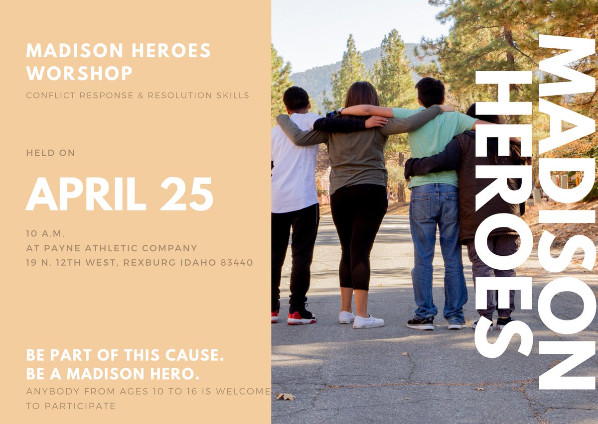 IdahoMCSO's tweet image. As law enforcement agents we find it important to teach our youth to adequately respond to conflict using problem-resolution skills. At Madison Heroes Workshop we teach them hands-on techniques to stop bullying. #idaholawenforcement #conflictresponse #problemresolution