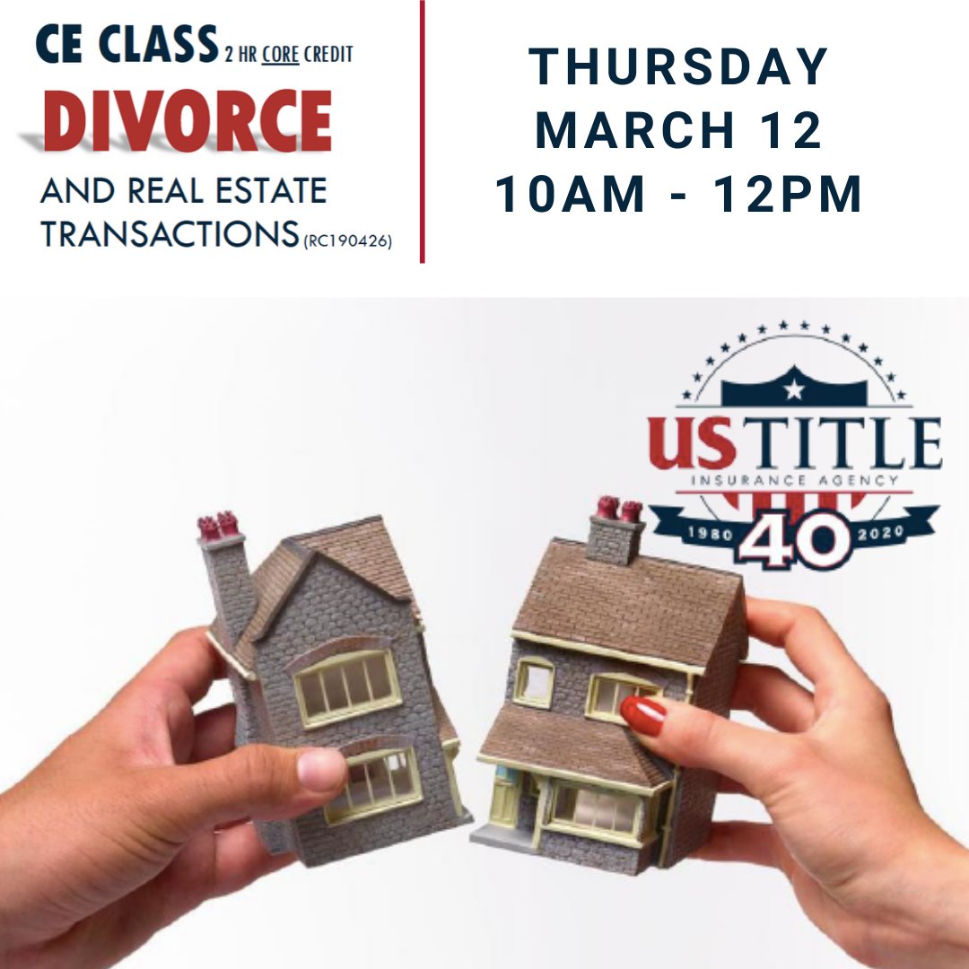 USTitleDavisCo's tweet photo. We're just a few days away from our next CE class! Come join us for networking, conversation + a 2HR CORE CE CREDIT! RSVP HERE: 

https://t.co/dU6DgQBCxt https://t.co/YJx68rsRBU