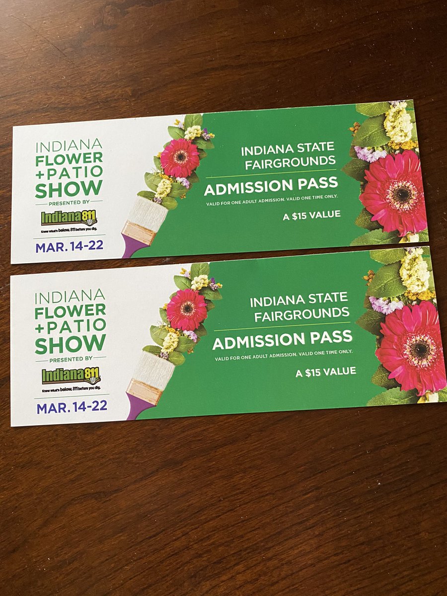 First customer at <a href="/mccartymulch/">McCarty Mulch & Stone</a> that mentions this tweet receives 2 free tickets to the Indiana Flower &amp; Patio happening March 14-22nd <a href="/IndyStateFair/">Indiana State Fair</a> Come see us at booth #408! #mulchtime