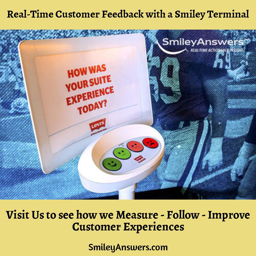 smileyanswerscx's tweet photo. Improve Customer Experiences with a Simple Push of a Button.
#FanExperience #FanEngagement #CustomerExperience #CustomerEngagement #Feedback #Brand #CorporateSuite #SmileyAnswers
https://t.co/c2xC4Dha4T https://t.co/ZouSi60Ea1
