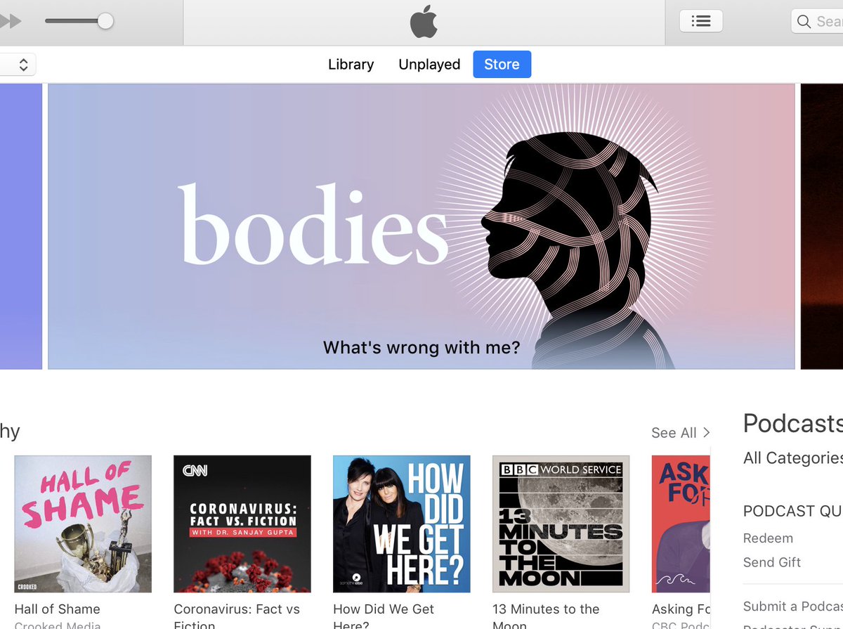 Allison Behringer (@albtweetin) on Twitter photo 10/03/2020 18:55:14 Thanks for the shoutout @ApplePodcasts for @bodiespodcast! Thanks for the shoutout @ApplePodcasts for @bodiespodcast!