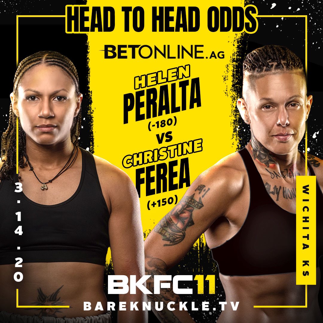 bareknucklefc's tweet photo. Here are the BetOnline AG Head-To-Head Odds for BKFC11 on Saturday, March 14. https://t.co/eiPf4sJTOB