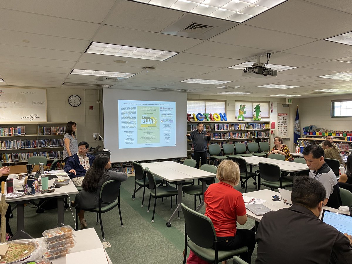 Stajima1Stajima's tweet photo. @EwaSchoolHI Principal Tamashiro &amp; his exemplary team sharing their #schooldesign driven by “kinaole - to do the right thing, the right way, the right time, the right place, to the right person, for the right reason, with the right feeling, the first time.” #Hi4PublicEd https://t.co/kK73Bzq6No