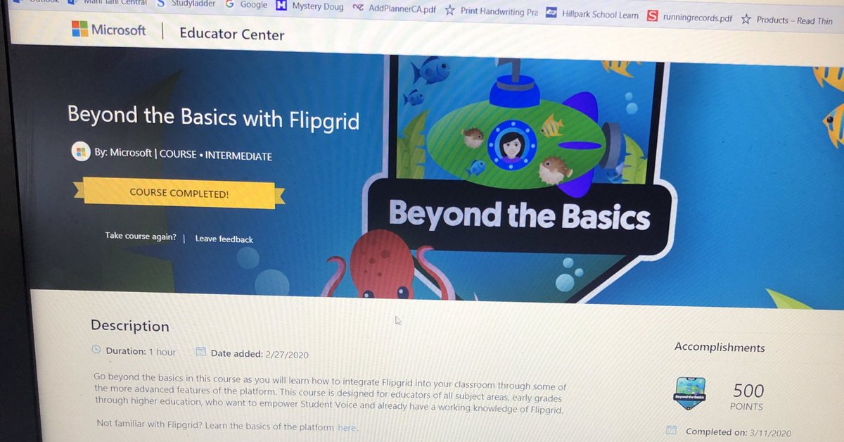 courtsbowden's tweet photo. Cheers @MicrosoftEDU for your amazing courses! Can’t wait to connect whanau with my Tamarikis inquiry learning 📸#flipgrid #MicrosoftEDU #Earnedabadge https://t.co/rroUd1TlAS
