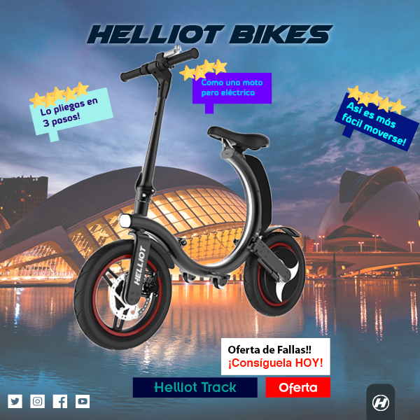 Uno de los + vendidos se llama Helliot Track y sabemos que lo deseas! Por eso, lo rebajamos durante las fallas!!
Vamos! que están volaando! --> ow.ly/lj9550yHQYZ

#scooter #patineteeléctrico #oferta #offers #covid19