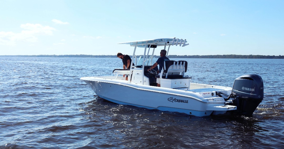 CrevalleBoats's tweet photo. White and blue is a beautiful hull side combo. What color combo would you choose? https://t.co/Y88GltcvUp
