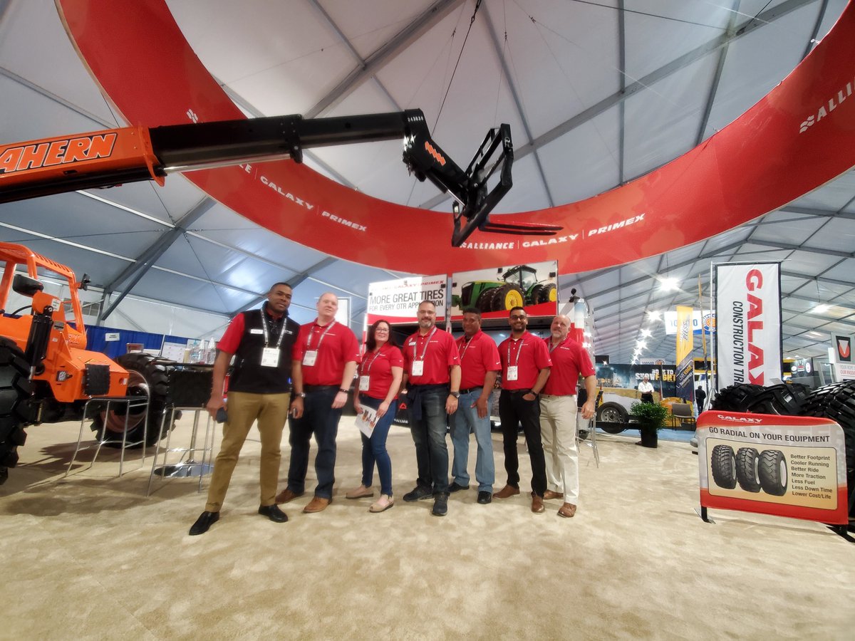 The Alliance Tire team is set up and ready to go for CONEXPO-CON/AGG — visit us at booth F101219 in the Festival Hall to learn why radial tires are the go-to choice for construction machinery and skid steers. #CONEXPOCONAGG