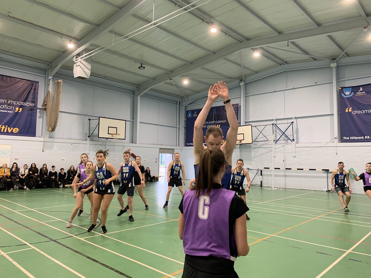 Second event for <a href="/sportrelief/">Sport Relief</a> complete! Staff v pupils netball 💪🏻 Do the dresses fit well 😂? Another £100 raised - lets smash the football  tomorrow team!! #sportrelief #fundraising #HillparkPE #wholeschoolethos